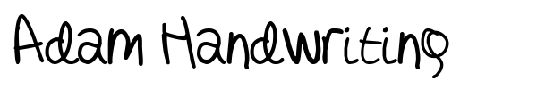 Adam Handwriting font preview
